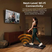 Tapis de Marche Intelligent Sunny Health & Fitness Treadpad 100 avec WiFi, Bluetooth, Absorption des Chocs et Conception Pliable Sous le Bureau