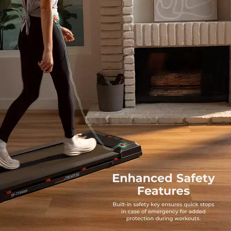 Tapis de Marche Intelligent Sunny Health & Fitness Treadpad 100 avec WiFi, Bluetooth, Absorption des Chocs et Conception Pliable Sous le Bureau