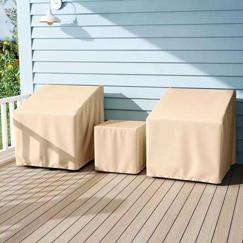 Costway Housses de mobilier de patio imperméables - Housses de conversation pour ensemble bistro 3 pièces