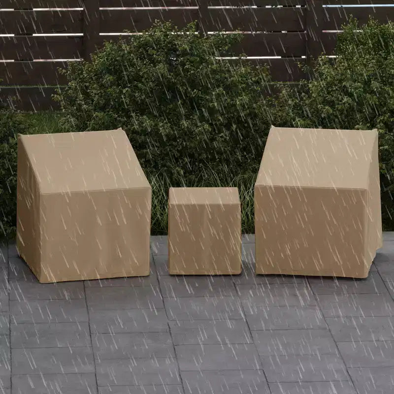 Costway Housses de mobilier de patio imperméables - Housses de conversation pour ensemble bistro 3 pièces