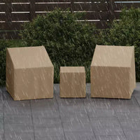 Costway Housses de mobilier de patio imperméables - Housses de conversation pour ensemble bistro 3 pièces