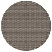 vidaXL Ensemble bistro réglable 3 pièces en résine tressée - Chaises inclinables grises avec coussins bleu marine et table ronde pour patio, jardin, balcon