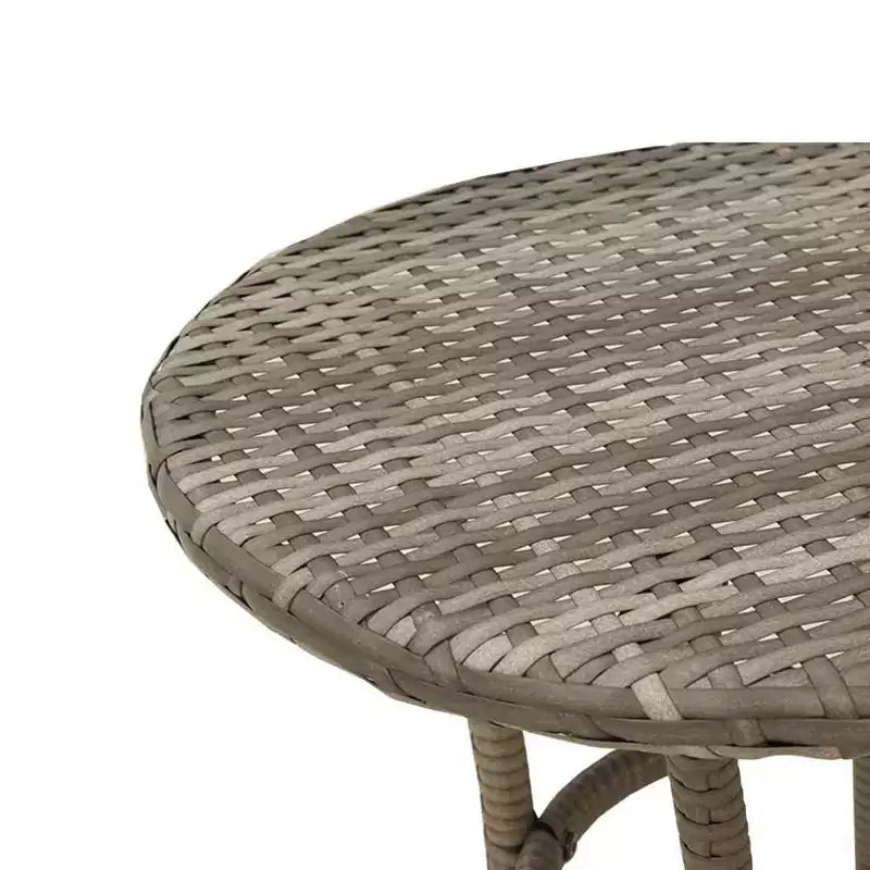 vidaXL Ensemble bistro 3 pièces avec chaises réglables et coussins - Rotin synthétique gris, housse de siège bleu marine, mobilier de patio extérieur résistant aux intempéries