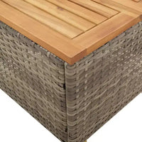 vidaXL Ensemble de bistro de jardin Gris Rotin PE Pieds réglables moyens
