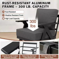 Ensemble de bistrot d'extérieur 3 pièces EAGLE PEAK Urban Slate avec chaises et table de patio modernes