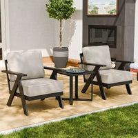 Ensemble de bistrot d'extérieur 3 pièces EAGLE PEAK Urban Slate avec chaises et table de patio modernes