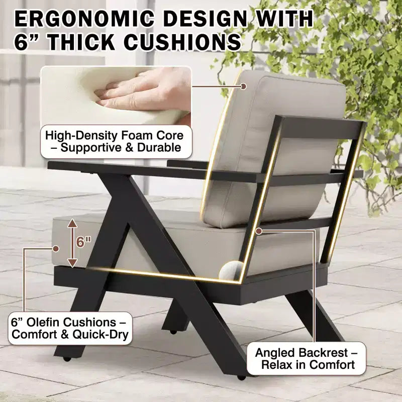 Ensemble de bistrot d'extérieur 3 pièces EAGLE PEAK Urban Slate avec chaises et table de patio modernes
