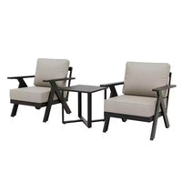 Ensemble de bistrot d'extérieur 3 pièces EAGLE PEAK Urban Slate avec chaises et table de patio modernes