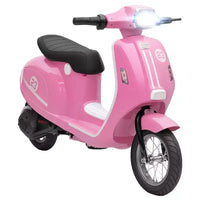 Moto électrique Qaba pour enfants, moto électrique 24 V avec suspension arrière, lumières LED, jouet à enfourcher avec contrôle 3 vitesses pour garçons et filles de 8 à 12 ans, rose