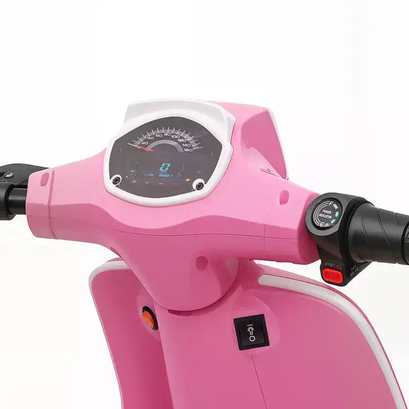 Moto électrique Qaba pour enfants, moto électrique 24 V avec suspension arrière, lumières LED, jouet à enfourcher avec contrôle 3 vitesses pour garçons et filles de 8 à 12 ans, rose