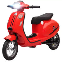 Moto électrique Qaba pour enfants, moto électrique 24 V avec suspension arrière, lumières LED, jouet à enfourcher avec contrôle 3 vitesses pour garçons et filles de 8 à 12 ans, rouge