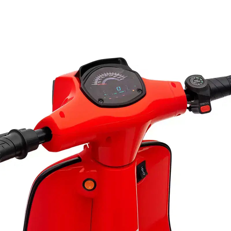 Moto électrique Qaba pour enfants, moto électrique 24 V avec suspension arrière, lumières LED, jouet à enfourcher avec contrôle 3 vitesses pour garçons et filles de 8 à 12 ans, rouge