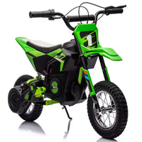 Moto électrique tout-terrain 24 V pour enfants, moteur 250 W, vitesse rapide 21,9 km/h, siège en cuir, poignée tournante, suspension métallique