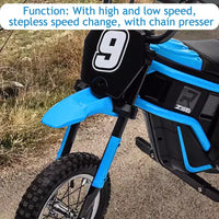 Moto électrique pour enfants, moto électrique 350 W – jusqu'à 23 km/h, 2 modes de vitesse pour enfants de 3 à 10 ans