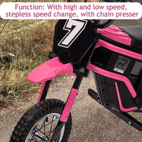 Moto électrique pour enfants, moto électrique 350 W – jusqu'à 23 km/h, 2 modes de vitesse pour enfants de 3 à 10 ans