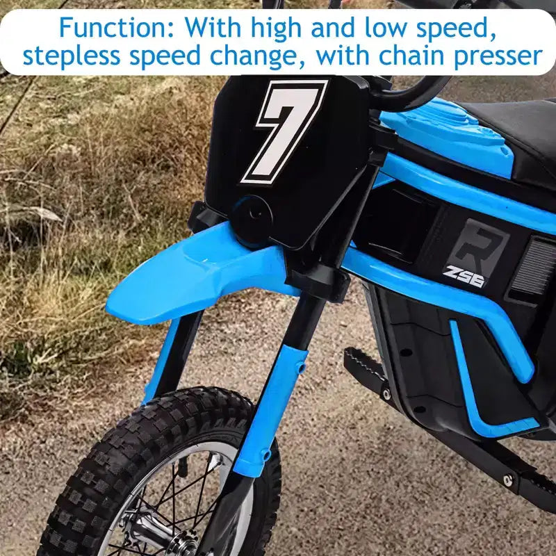 Moto électrique pour enfants, moto électrique 350 W – jusqu'à 23 km/h, 2 modes de vitesse pour enfants de 3 à 10 ans