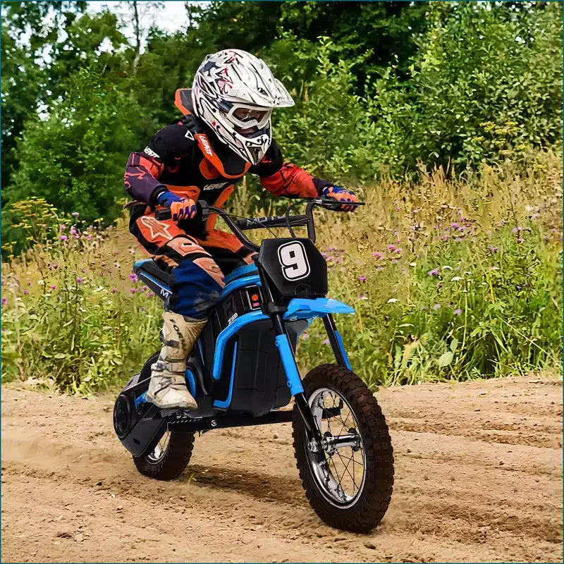 Moto électrique pour enfants, moto électrique 350 W – jusqu'à 23 km/h, 2 modes de vitesse pour enfants de 3 à 10 ans