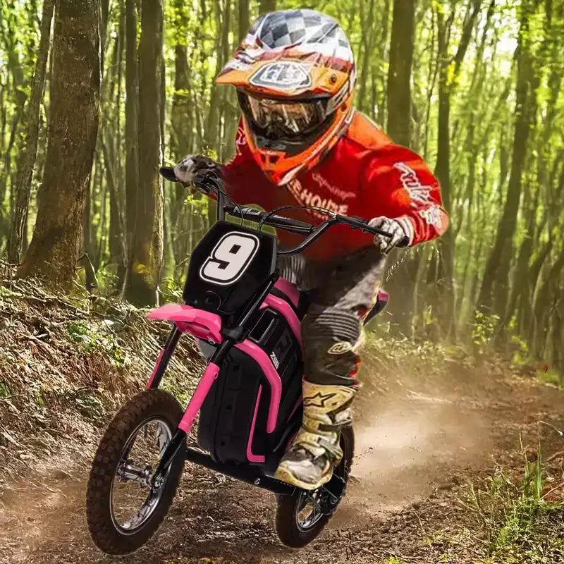 Moto électrique pour enfants, moto électrique 350 W – jusqu'à 23 km/h, 2 modes de vitesse pour enfants de 3 à 10 ans