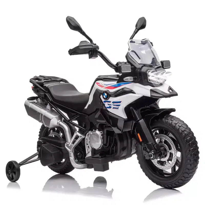 Moto pour enfants, moto électrique BMW 12V 7Ah sous licence, voiture pour enfants avec différentes vitesses, vitesse haute/basse, phares à LED, suspension à ressort, musique