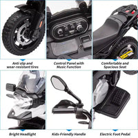Moto pour enfants, moto électrique BMW 12V 7Ah sous licence, voiture pour enfants avec différentes vitesses, vitesse haute/basse, phares à LED, suspension à ressort, musique