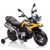 Moto pour enfants, moto électrique BMW 12V 7Ah sous licence, voiture pour enfants avec différentes vitesses, vitesse haute/basse, phares à LED, suspension à ressort, musique