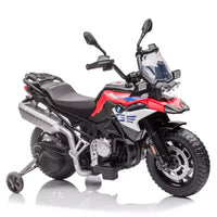 Moto pour enfants, moto électrique BMW 12V 7Ah sous licence, voiture pour enfants avec différentes vitesses, vitesse haute/basse, phares à LED, suspension à ressort, musique