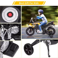 Moto pour enfants, moto électrique BMW 12V 7Ah sous licence, voiture pour enfants avec différentes vitesses, vitesse haute/basse, phares à LED, suspension à ressort, musique
