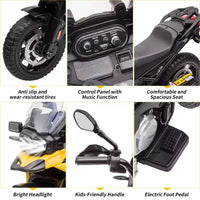 Moto pour enfants, moto électrique BMW 12V 7Ah sous licence, voiture pour enfants avec différentes vitesses, vitesse haute/basse, phares à LED, suspension à ressort, musique