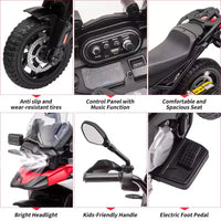 Moto pour enfants, moto électrique BMW 12V 7Ah sous licence, voiture pour enfants avec différentes vitesses, vitesse haute/basse, phares à LED, suspension à ressort, musique