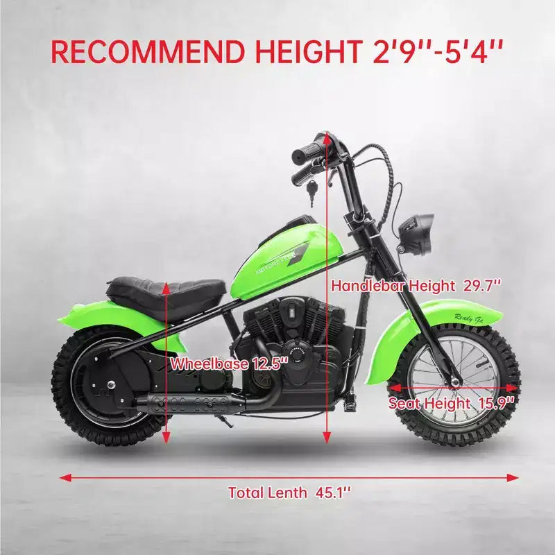 Moto de cross électrique 24V pour enfants - Moto tout-terrain de 22 km/h pour 6-12 ans, moteur puissant 250W, autonomie de 60 min, suspension hydraulique, max 61 kg