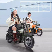 Moto de cross électrique 24V pour enfants - Moto tout-terrain de 22 km/h pour 6-12 ans, moteur puissant 250W, autonomie de 60 min, suspension hydraulique, max 61 kg