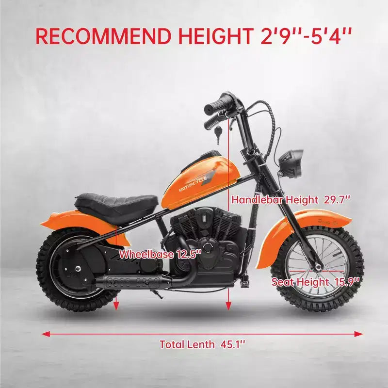 Moto de cross électrique 24V pour enfants - Moto tout-terrain de 22 km/h pour 6-12 ans, moteur puissant 250W, autonomie de 60 min, suspension hydraulique, max 61 kg