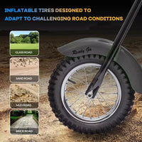 Moto de cross électrique 24V pour enfants - Moto tout-terrain de 22 km/h pour 6-12 ans, moteur puissant 250W, autonomie de 60 min, suspension hydraulique, max 61 kg