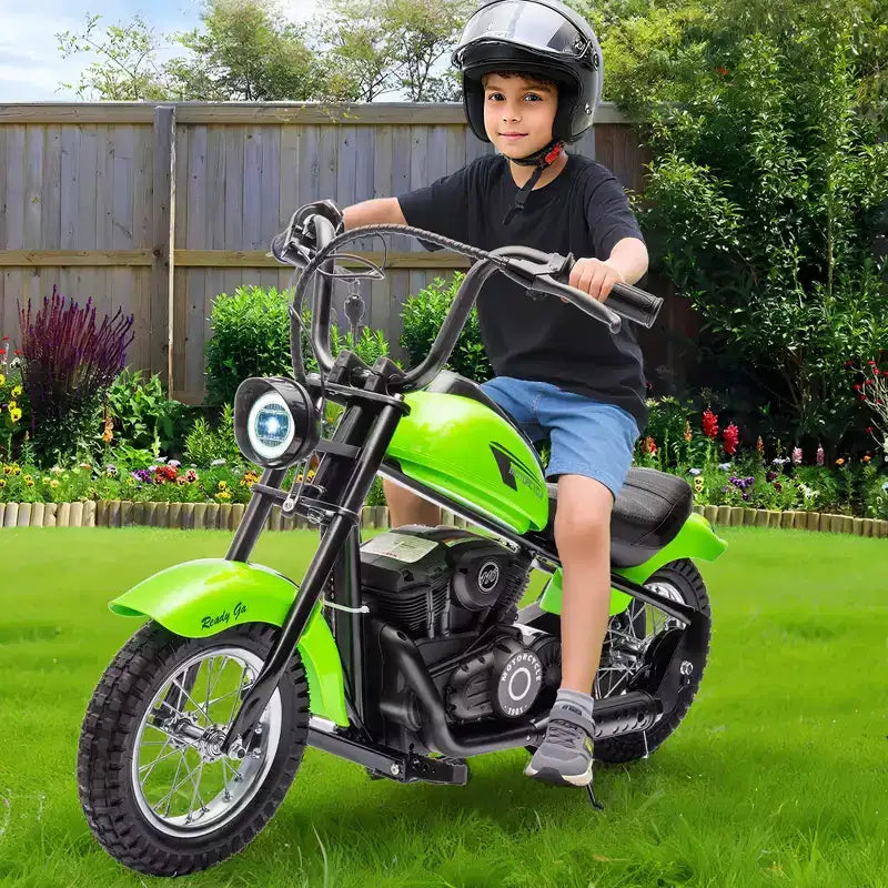 Moto de cross électrique 24V pour enfants - Moto tout-terrain de 22 km/h pour 6-12 ans, moteur puissant 250W, autonomie de 60 min, suspension hydraulique, max 61 kg