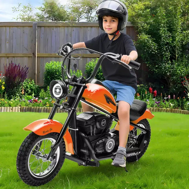Moto de cross électrique 24V pour enfants - Moto tout-terrain de 22 km/h pour 6-12 ans, moteur puissant 250W, autonomie de 60 min, suspension hydraulique, max 61 kg