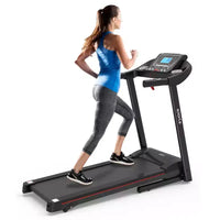 Tapis de course pliable avec inclinaison manuelle, 5 écrans et capacité de 113 kg