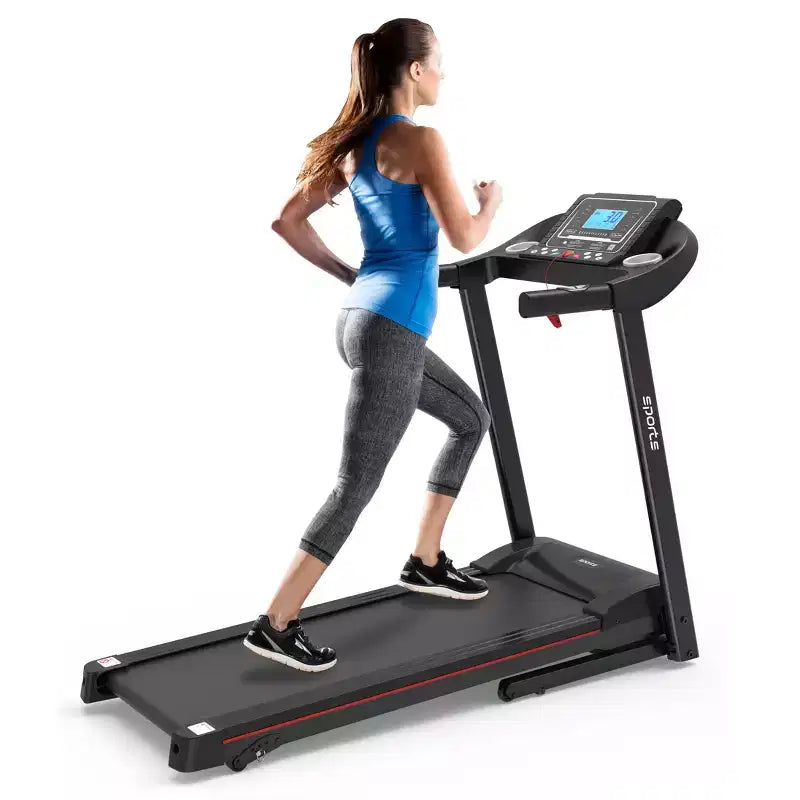 Tapis de course pliable avec inclinaison manuelle, 5 écrans et capacité de 113 kg