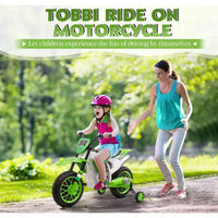 Sandinrayli Moto Électrique pour Enfants 12V Moto Cross Voiture Électrique Batterie Motocross Tout-Terrain