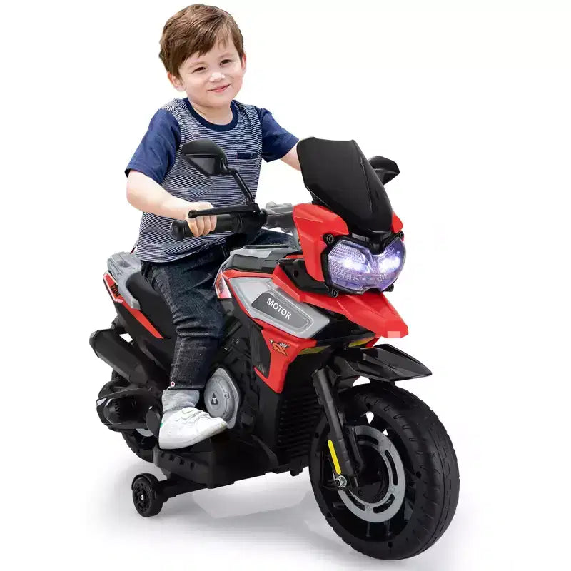 Sandinrayli Moto électrique 12V à enfourcher pour enfants, moto à batterie tout-terrain motos cross
