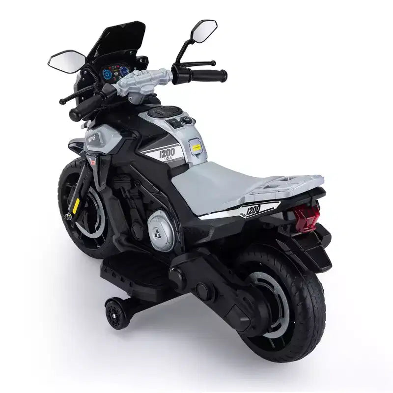 Sandinrayli Moto électrique 12V à enfourcher pour enfants, moto à batterie tout-terrain motos cross