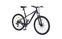 Vélo tout-terrain 27,5 pouces, 8 vitesses, pour hommes, femmes, garçons et filles, suspension avant, cadre en acier