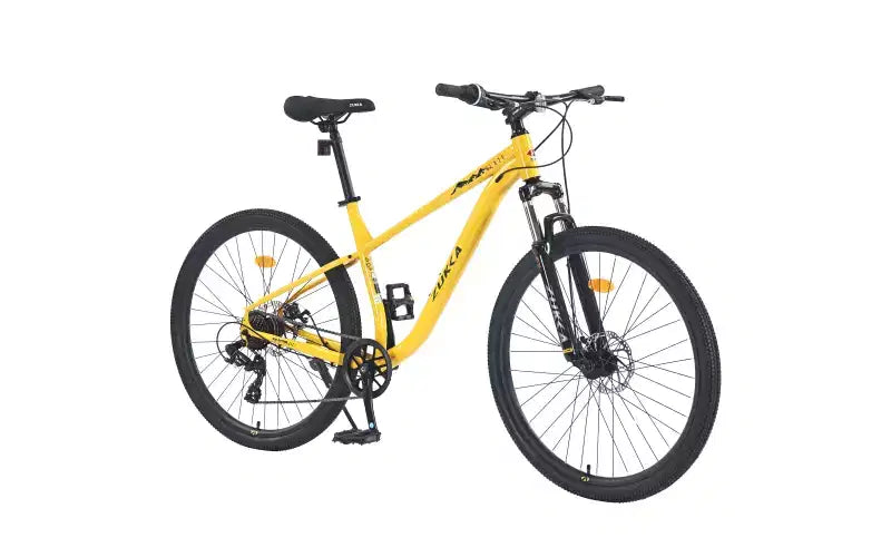 Vélo tout-terrain 27,5 pouces, 8 vitesses, pour hommes, femmes, garçons et filles, suspension avant, cadre en acier