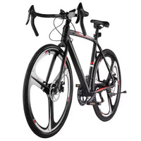 Vélo de route VEVOR, roues 700C, vélo de course, transmission SHIMANO 14 vitesses, vélo de route urbain avec cadre en alliage d'aluminium, guidon de course, noir