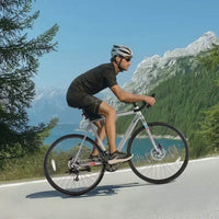 Vélo de route VEVOR, roues de 700C, vélo de course, vélo de route urbain L-TWOO 14 vitesses avec cadre léger en alliage d'aluminium, gris