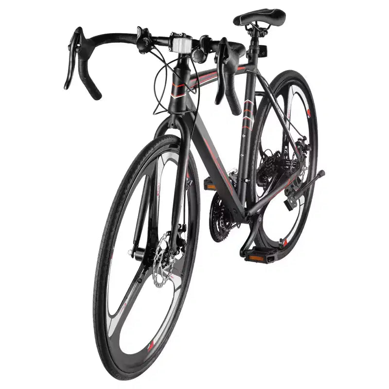 Vélo de route VEVOR, Roues 700C, Vélo de course, Système de transmission SHIMANO 21 vitesses, Vélo de route de ville avec cadre en acier au carbone, Noir