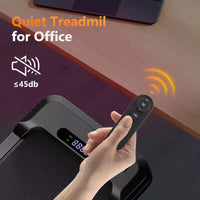 Tapis de marche KERDOM Under Desk, tapis roulant portable pour la maison et le bureau, tapis de marche 2 en 1 avec télécommande, capacité de 158 kg, tapis de course 2,5 CV avec LED