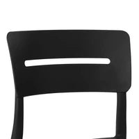 WestinTrends Playa Ensemble de bistrot 3 pièces en résine pour extérieur avec chaises de salle à manger de terrasse empilables