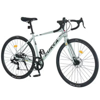 NAYSAYE Vélo de route 700C Cadre léger en alliage avec changement de vitesse fluide pour la ville, Vert, 68.5*18.8*38.9