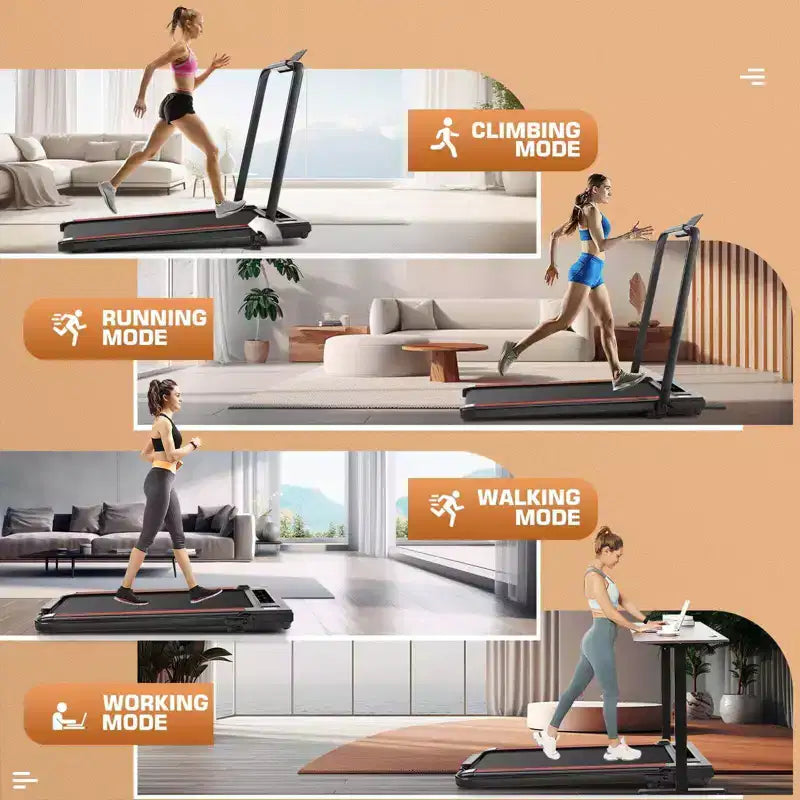 Tapis de course KRISRATE avec inclinaison, écran tactile et montre de commande à distance pour la maison, tapis de marche pliable avec barre de maintien, tapis de course sous le bureau 3,5 CV 12 km/h