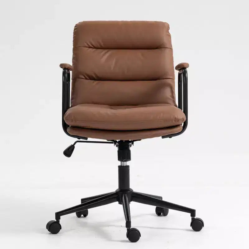 Okak Fauteuil de Bureau Mi-Dossier, Chaise de Bureau avec Accoudoirs Rembourrés et Roulettes, Chaise d'Ordinateur pour Bureau, Salle de Jeu, Étude